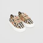 Burberry Burberry Childrens Vintage Check Cotton Sneakers, Size: 23, White