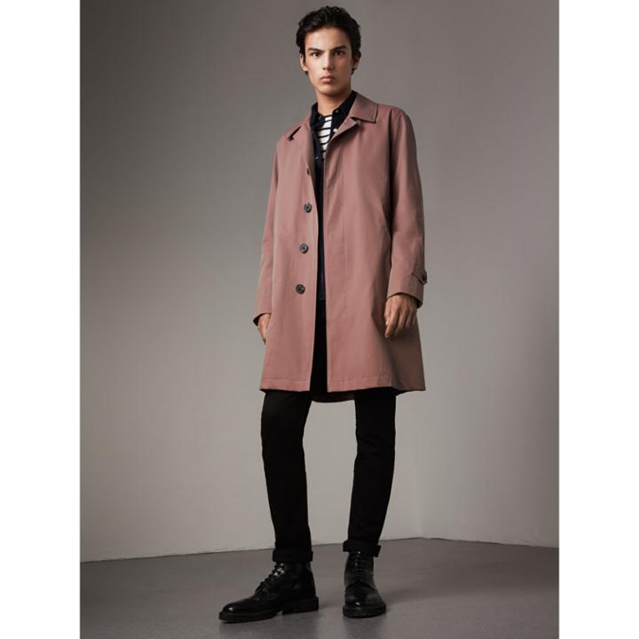Burberry Burberry Tropical Gabardine Car Coat, Size: 40, Purple