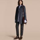Burberry Burberry Reversible Pyjama Stripe Print Car Coat, Size: 34, Blue