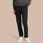 Burberry Burberry Straight Fit Cotton Chinos, Size: 34r, Black