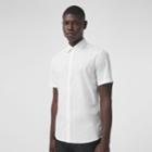 Burberry Burberry Short-sleeve Monogram Motif Stretch Cotton Shirt, Size: Xl, White