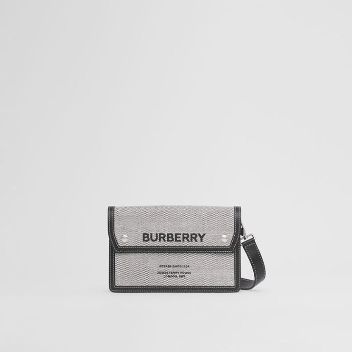 Burberry Burberry Horseferry Print Canvas And Leather Crossbody Bag