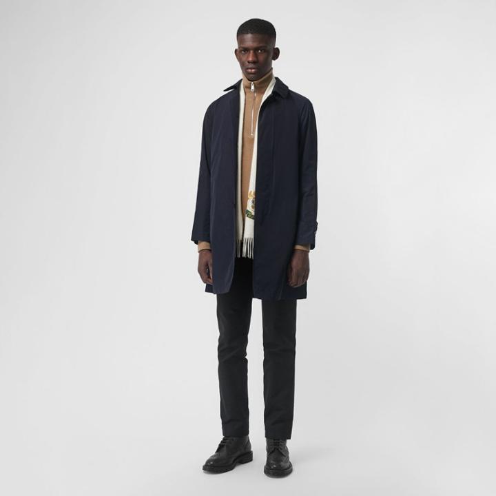 Burberry Burberry Shape-memory Taffeta Car Coat With Warmer, Size: 34, Blue