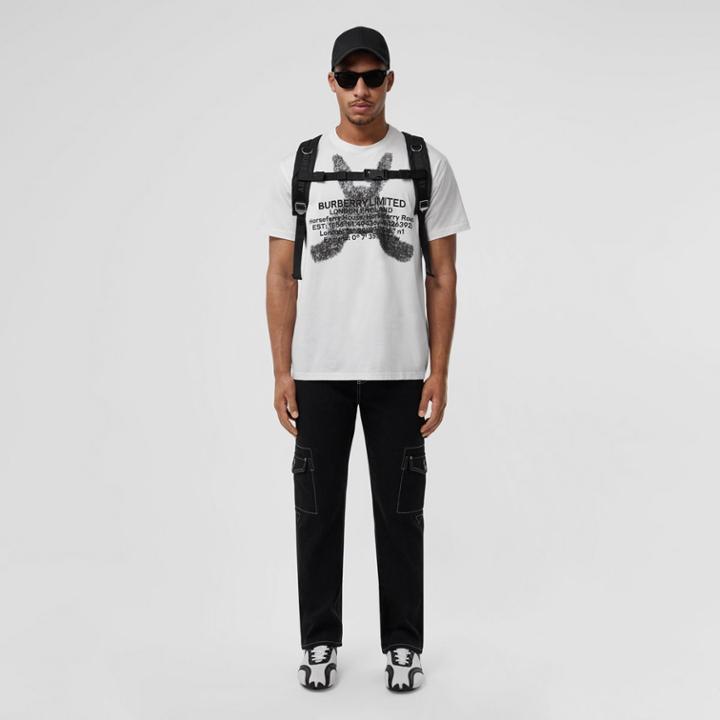 Burberry Burberry Straight Fit Topstitched Japanese Denim Jeans, Size: 33r