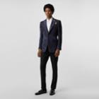 Burberry Burberry Classic Fit Dreamscape Wool Blend Tailored Jacket, Size: 34r, Blue