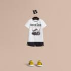 Burberry Burberry Rain Or Shine Motif Cotton T-shirt, Size: 12m, White