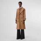 Burberry Burberry Herringbone Wool Cashmere Blend Trench Coat, Size: 00, Brown