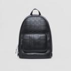Burberry Burberry Embossed Check Leather Backpack