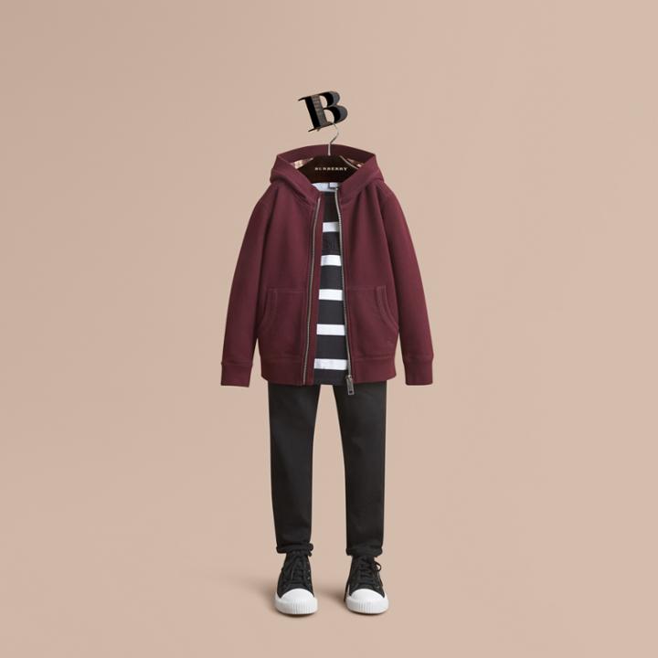 Burberry Burberry Hooded Cotton Top, Size: 14y, Red