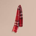 Burberry Burberry Lightweight Check Wool Cashmere Scarf, Red