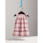 Burberry Burberry Childrens Gathered Check Cotton A-line Dress, Size: 3m