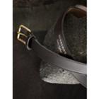 Burberry Burberry Trench Leather Belt, Size: 90, Black