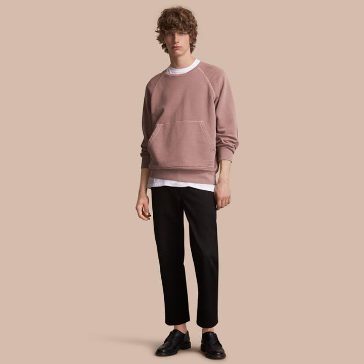 Burberry Burberry Unisex Pigment-dyed Cotton Oversize Sweatshirt, Purple