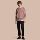 Burberry Burberry Unisex Pigment-dyed Cotton Oversize Sweatshirt, Purple