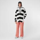 Burberry Burberry Cut-out Back Gingham Stretch Cotton Trousers, Size: 46, Red