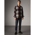 Burberry Burberry Quilt-lined Check Wool Cotton Blend Flannel Shirt, Size: M, Black