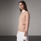 Burberry Burberry Cable Knit Yoke Cashmere Sweater, Size: Xl, Pink