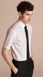 Burberry Modern Fit Short-sleeved Cotton Poplin Shirt