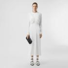 Burberry Burberry Ruched Panel Jersey Gown, Size: 00, White