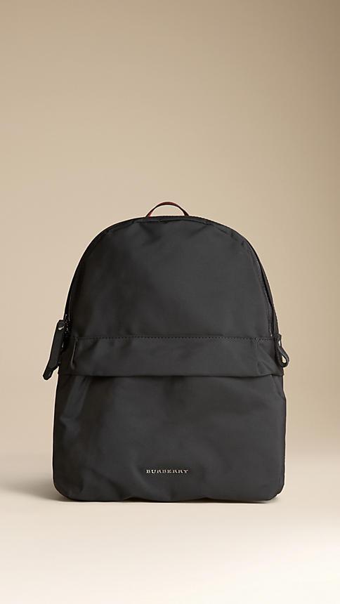Burberry Leather Detail Nylon Backpack