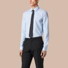 Burberry Burberry Modern Fit Striped Cotton Poplin Shirt, Size: 15.5, Blue