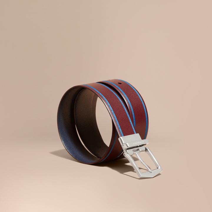 Burberry Burberry Reversible Border Detail London Leather Belt, Size: 110, Red