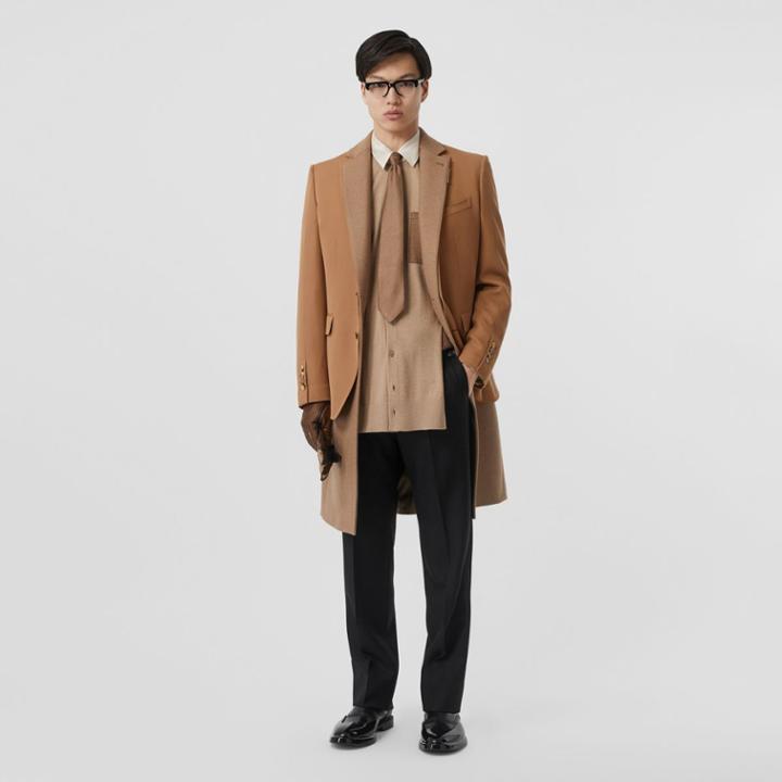 Burberry Burberry Camel Hair Coat With Detachable Wool Jacket, Size: 50, Brown