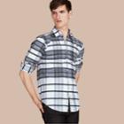 Burberry Burberry Check Lightweight Cotton Silk Shirt, Size: Xs, Blue