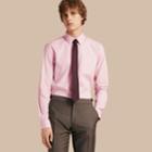 Burberry Burberry Slim Fit Stretch Cotton Shirt, Size: 15, Pink