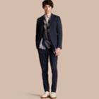 Burberry Burberry Slim Fit Cotton Blend Travel Tailoring Suit, Size: 50r, Blue