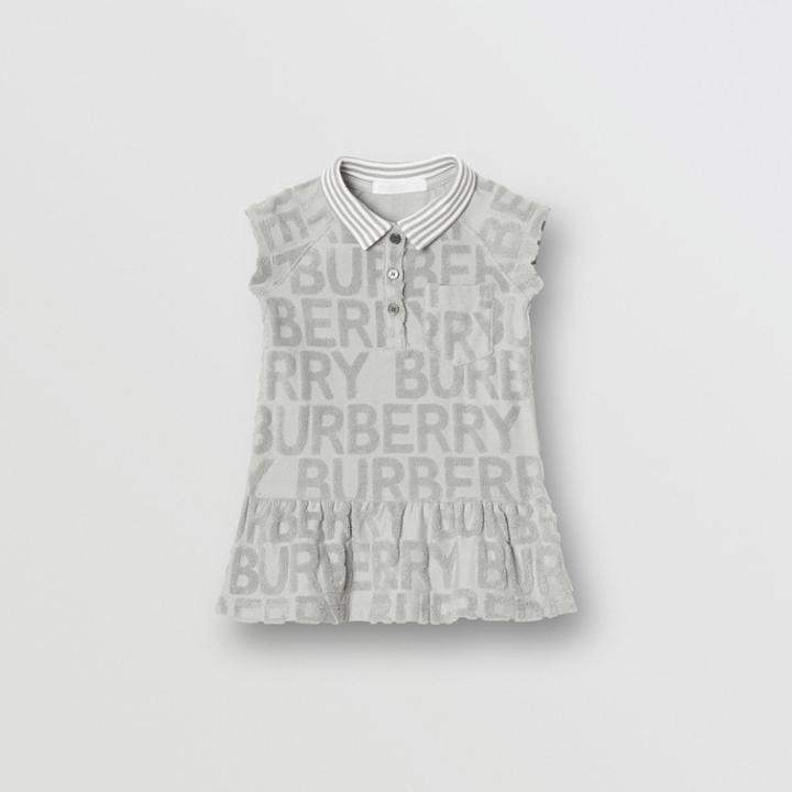 Burberry Burberry Childrens Logo Towelling Polo Dress, Size: 6m, Grey
