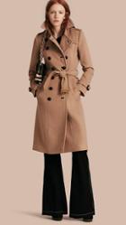 Burberry Slim Fit Wool Cashmere Trench Coat