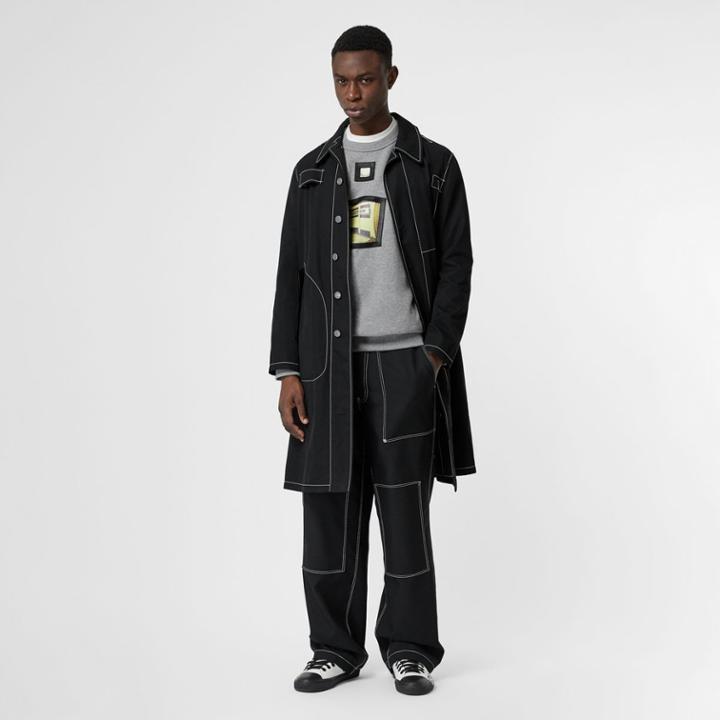 Burberry Burberry Cut-out Detail Cotton Sweatshirt, Grey