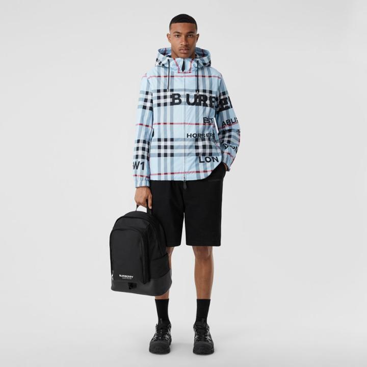 Burberry Burberry Horseferry Print Check Nylon Hooded Jacket