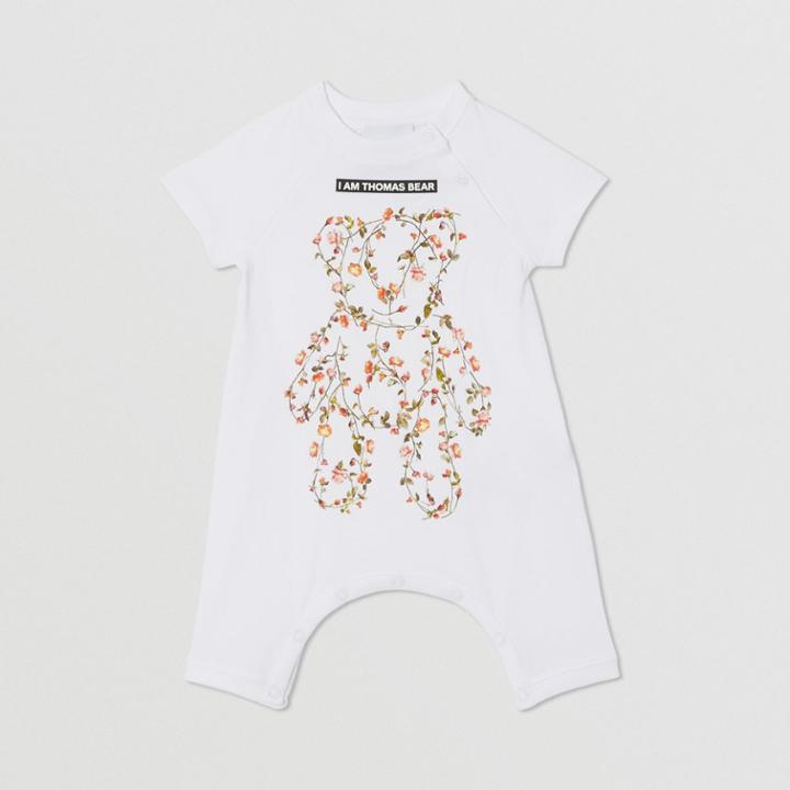 Burberry Burberry Childrens Montage Print Cotton Playsuit, Size: 3m, White