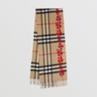 Burberry Burberry Floral Motif Check Cashmere Scarf - Online Exclusive