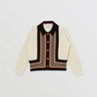 Burberry Burberry Childrens Icon Stripe Detail Wool Cashmere Cardigan, Size: 14y, White