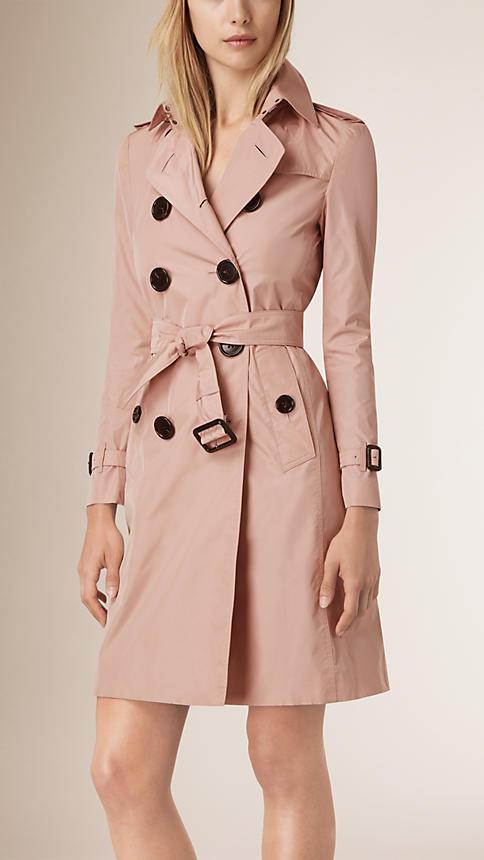 Burberry Leather Trim Technical Trench Coat