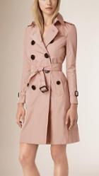 Burberry Leather Trim Technical Trench Coat