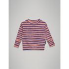 Burberry Burberry Striped Rib Knit Cotton Sweatshirt, Size: 12m, Pink