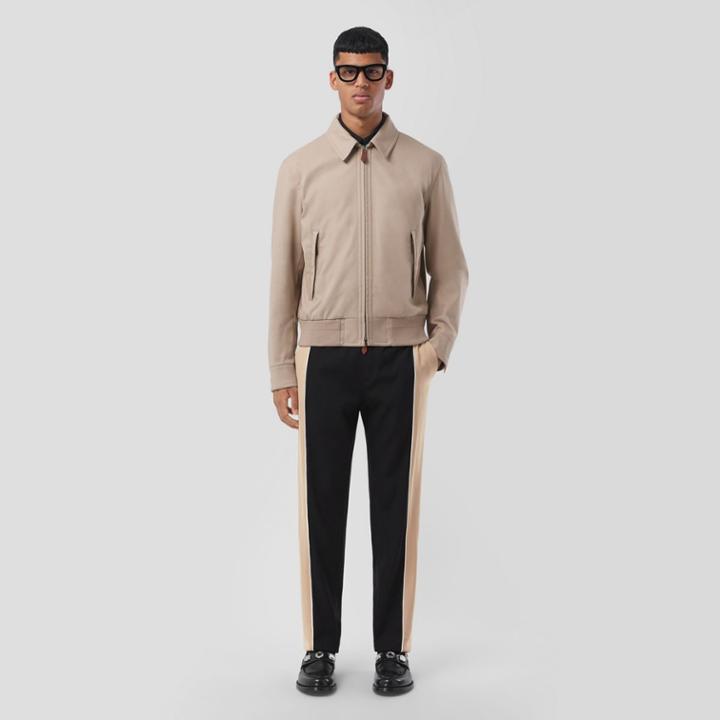 Burberry Burberry Contrast Stripe Grain De Poudre Wool Jogging Pants, Size: 34