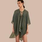 Burberry Geometric Tile Print Cotton Silk Swimwear Cover-up