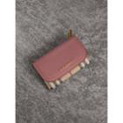Burberry Burberry Leather And Haymarket Check Mini Wallet, Pink