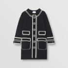 Burberry Burberry Childrens Trompe L'oeil Intarsia Cashmere Sweater Dress, Size: 10y, Black