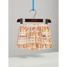 Burberry Burberry Scribble Check Silk Drawstring Shorts, Size: 6y, Yellow