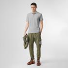 Burberry Burberry Monogram Motif Cotton Piqu Polo Shirt, Pale Grey Melange