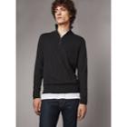 Burberry Burberry Zip-neck Cashmere Cotton Sweater, Size: L, Grey