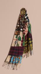 Burberry The Classic Cashmere Scarf In Check With Patchwork Print