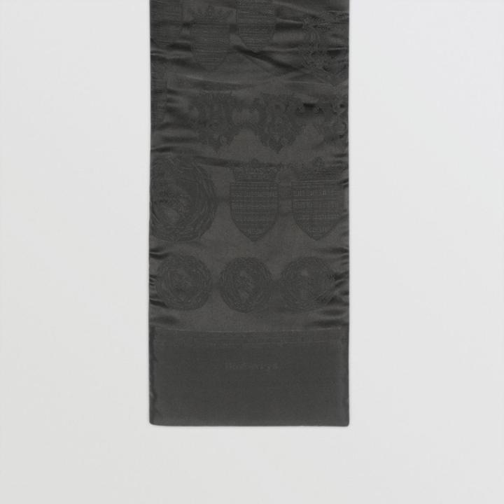 Burberry Burberry Archive Shield Silk Jacquard Puffer Scarf, Black