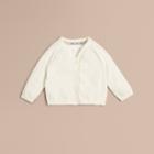 Burberry Burberry Open Stitch Detail Cotton Cardigan, Size: 12m, White